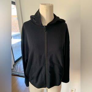 Black Lululemon zip up hoodie.